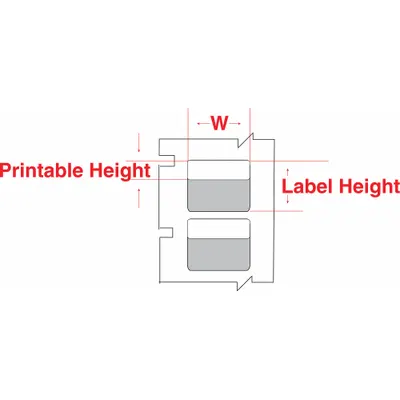 BRADY Wraparound Label: 1 1/2 in x 2 in, Vinyl, White (Matte) - Brady Precut Label Rolls