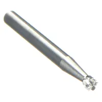 Double-cut carbide ball bur with 3/16" head diameter and 1/8" shank. Trade number SD-53. Used for material removal, deburring, and shaping in metalworking applications