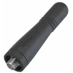 UHF stubby antenna designed for Kenwood NX-P1000 portable radios. Operates from 440 MHz to 490 MHz. Overall length of 2 1/8 inches. Black finish.