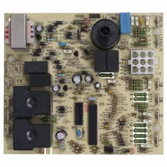 This integrated ignition control board is designed for OEM replacement in Trane furnaces, controlling limit switches to ensure proper ignition sequencing and safety operation. Compatible with Trane models CNT01634, CNT01669, CNT02216, and CNT02217.
