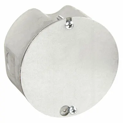 RACO Electrical Box: Steel, Steel Material & Nominal Size, Round, 2 Gangs, 2 1/8 in Box Dp - Ceiling Electrical Boxes
