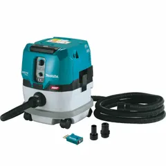 This cordless dry dust extractor features a HEPA filter and a 2.1-gallon plastic tank, delivering 148 cfm of airflow. Designed for dry material collection, it is suitable for capturing sawdust and debris on construction, woodworking, and renovation sites. Sold as a bare tool without battery.