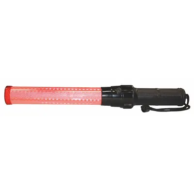 RAILHEAD GEAR KE-SLB24 LED Traffic Baton, Red, 91 hr Steady Light, Wrist Strap - LED Traffic Batons