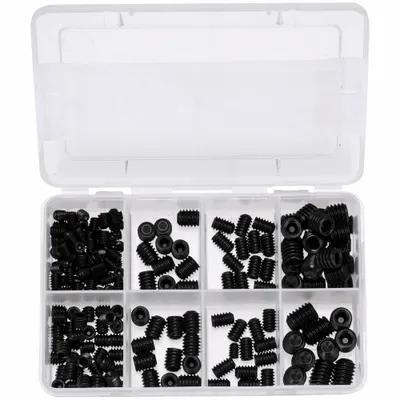 ITW BEE LEITZKE Socket Set Screw Assortment, 195 Pieces, 6 Sizes, Inch - Set Screw Assortments