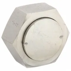 Steel hydraulic hose cap with 2-inch female ORS connection. Rated for 3000 psi maximum working pressure at 70°F. Used to seal open female ORS ports on hydraulic systems, preventing contamination and leakage in fluid power circuits.