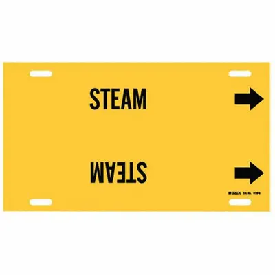 BRADY Steam Strap-On Pipe Marker - Steam Strap-On Pipe Markers