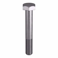 Grade B8M heavy hex bolt, 1/2"-13 thread size, manufactured to ASTM A193 material standards and ASME B18.2.1 dimensional standards. Suitable for structural bolting applications requiring corrosion resistance and strength in high-temperature or corrosive environments. Supplied in a small pack, nut not included.