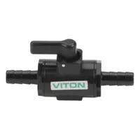 BANJO Manual Two-Way Ball Valve: 3/8 in, Straight, Barb x Barb, 300 psi Max. Pressure (CWP), Lever (MPN LVHB038V)