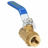 This 1/2 in brass ball valve features a straight body with FNPT x FNPT connections and a full port ball port for minimal pressure drop. The lever handle enables quick manual on/off flow control. An integrated drain port allows system draining or sampling without valve removal. Suitable for use in plumbing, HVAC, and water systems