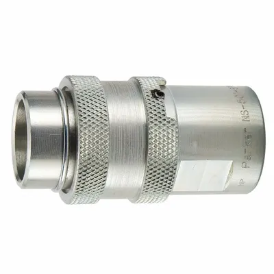 PARKER Body Assembly Coupling: 3/4 in, 3/4"-14 Thread Size, Steel - NS Series Hydraulic Quick-Connect Coupling Bodies