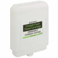 Replacement cartridge for supplemental gravity-fed portable eyewash stations. Provides emergency flushing fluid for eyewash equipment. Complies with ANSI Z358.1 standards. 1-gallon capacity