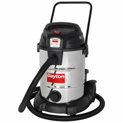 DAYTON Shop Vacuum: 16 gal Tank Size, Stainless Steel, 1 7/8 in Vacuum Hose Dia - Heavy-Duty Vacuums
