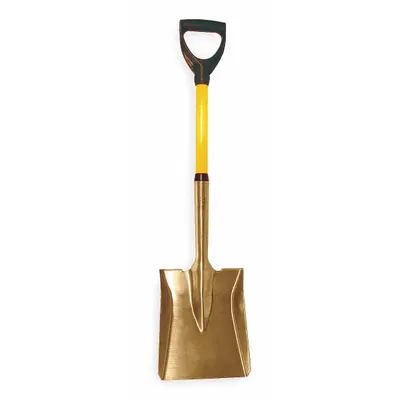 AMPCO S-84FG Square Point Shovel, Aluminum-Bronze Alloy Blade, D-Grip Handle - Square Point Shovels