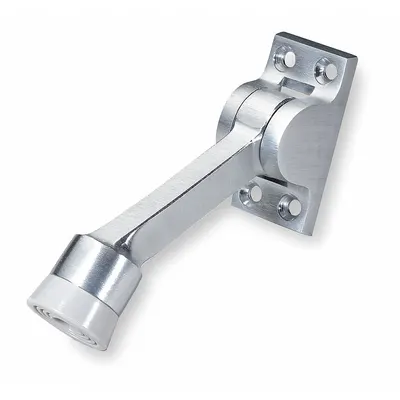 ROCKWOOD Lever Door Holder, Chrome, 1-1/4 in Wd, 2-1/4 in Ht - Lever Door Holders