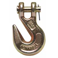 CAMPBELL Grab Hook: 4,700 lb Working Load Limit, 70 Hook Grade, Carbon Steel, Clevis, Gold (MPN T9503415)