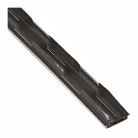 Aluminum door shoe measuring 36 inches in length and 1 3/4 inches in width. Used to seal the gap under doors in commercial or industrial settings, reducing drafts, noise, and light infiltration