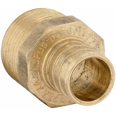 ZURN QQMC44GX Crimp-On Brass Barbed Tube Fitting - Crimp-On Brass Barbed Tube Fittings