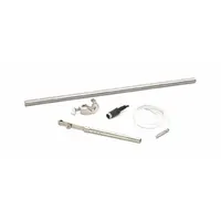 This stainless steel probe kit is designed for use with dry baths to enable temperature monitoring and control during sample incubation, heating, or blocking applications. The 1/2 in overall width fits standard dry bath blocks