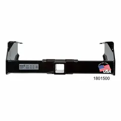 Class V hitch for heavy-duty towing, with 22,000 lb gross trailer weight and 22,000 lb tongue weight capacity. Constructed from powder-coated carbon steel for corrosion resistance. Designed for back-of-vehicle installation on GM/RAM vehicles (GM model); drilling required. Suitable for large trailers and equipment hauling in commercial fleet applications.