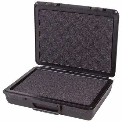 FLAMBEAU 50330F Suitcase-Style Case, Solid Black, Stationary, 2 lb - Suitcase-Style Cases