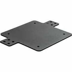 Steel mounting bracket with a black finish. Measures 1,139 inches in length and 1/8 inch in height. Designed for mounting vehicle lights in applications such as trucks, trailers, and off-road vehicles.