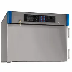This benchtop warming cabinet from BLICKMAN features a digital screen for precise temperature control. It has a steel door and overall dimensions of 30 inches wide by 26 5/8 inches deep. Typical applications include holding prepared food at safe serving temperatures in commercial kitchens and foodservice operations.