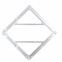 Vehicle Placard Holder: Front Plate Placard Holder, 10 3/4 in Wd, 10 3/4 in Ht, Aluminum (MPN 60141)