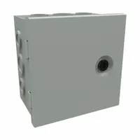HAMMOND Junction Box: Steel, 6 in x 6 in x 4 in, NEMA 1, Solid Cover, Hinged, Included, Painted (MPN CHKO664)