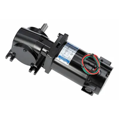 LEESON Right Angle Gearmotors: Right Angle, 90V DC, TENV, 500 RPM, 13 in-lb Max Torque - Right Angle DC Gearmotors