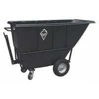TOUGH GUY Tilt Truck: 27 cu ft, 2,100 lb, 77 in L x 34 1/2 in W x 36 in H, Black, Flat
