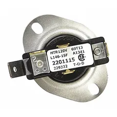 This thermostat is a replacement component for Whirlpool washing machines and dryers. It monitors and regulates temperature during appliance cycles to ensure proper operation.