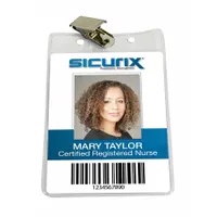 Badge Holder: Pouch, Vertical, 2 5/8 in Badge Pouch Wd, 4 1/8 in Badge Pouch Ht, Plastic, 50 PK (MPN BAU 67860)