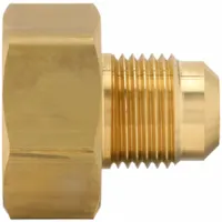 Flared Fitting Adapter: 1/4 in OD x 3/4 in Pipe Fitting Size, Flared/Threaded, Brass (MPN 1F-4-12)