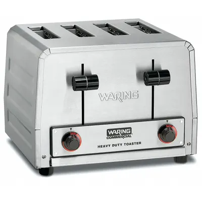 WARING COMMERCIAL WCT800RC Heavy-Duty Toaster, 4-Slice, 1800W, 300 Slices/Hour - Heavy-Duty Toasters
