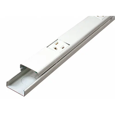 LEGRAND Prewired Raceway: 1 Circuits, 12 Outlets, NEMA 5-15R, 6 ft Lg, 1 5/16 in W x 7/8 in H - Metallic Prewired Outlet Raceway Strips