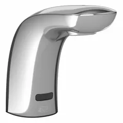 Sensor-operated faucet constructed from brass and plastic with a polished chrome finish. Includes a single supply hose. Suitable for touch-free hand washing in commercial restrooms and other high-traffic areas where hygiene and water conservation are priorities.