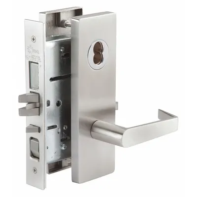 ABILITY ONE Office Lever Lockset, Stainless Steel, ADA Compliant - Office Lever Locksets