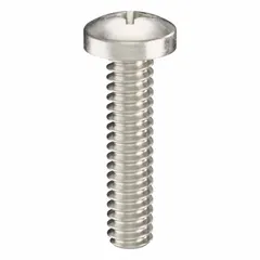 These #4-40 pan head machine screws are 1/2 inch long, made from 18-8 stainless steel with a plain finish. They feature a Phillips drive with #1 drive size and are supplied in a pack of 50. Commonly used in machinery, electronics, and equipment assembly where corrosion resistance is required.