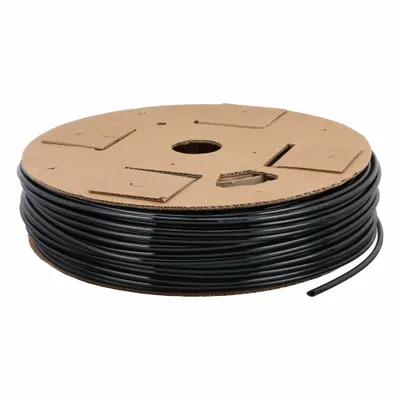 PARKER Standard Polyurethane Tubing, 1/4 in ID, 3/8 in OD, 500 ft, Black