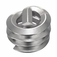 Free-running helical insert with tang for installation. #6-32 thread size, right-hand coarse thread, plain finish. Used to repair or reinforce threads in metal components, particularly in softer materials