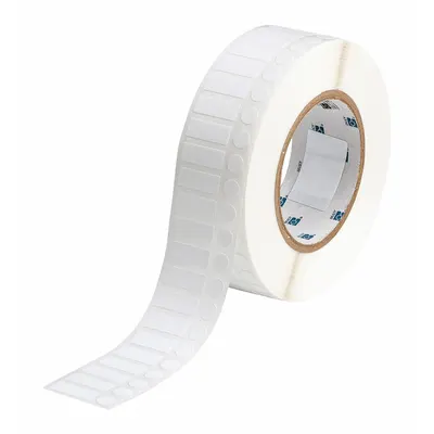 BRADY Pre-Cut Label Stock Roll: 3/8 in x 1 in, Nylon, White - Brady Precut Label Rolls