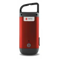 ETON Crank Flashlight: Rechargeable, 27 lm, 4 hr Run Time at Max. Brightness, 12 m Max Beam, Red (MPN ARCCR100R)