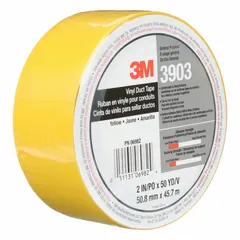 This general-purpose duct tape features a vinyl coated cloth backing for moderate strength and conformability. Each roll is 3 inches wide by 50 yards long, with a 6.5 mil thickness. Suitable for sealing, bundling, light holding, temporary repairs, and packaging in industrial and maintenance settings.