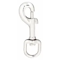 Zinc slide bolt spring snap with a 1/4 in opening size. Features a slide bolt closure for quick-connect use on light-duty lines, tethers, or equipment. Not for lifting applications