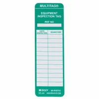 Tag: No Header, 2 in Wd, 6 1/2 in Ht, Green/White, Rectangle, Polyester, Outdoor, English, 100 PK (MPN MUL-EITL535)