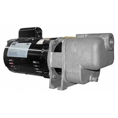 This self-priming centrifugal pump is designed for transferring water and non-corrosive liquids. It features an ODP motor enclosure, operates on 115/230V AC, and delivers a maximum head of 41 ft. The pump has 1-inch compatible intake and discharge connections, making it suitable for dewatering, irrigation, and general fluid transfer applications.