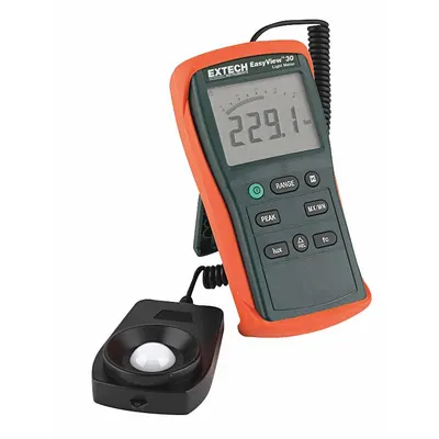 EXTECH Light Meter: Built-In Stand/Protective Cover/Protective Rubber Holster/Remote Sensor - Standard Light Meters