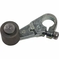 This roller lever is a fixed-type actuator accessory for limit switches, featuring a rotary lever roller with an outside offset roller position. It has a maximum arm/operator length of 1.38 inches and is compatible with the 9007AW series. Used to detect the position of moving machinery parts in industrial automation, packaging, and material handling applications