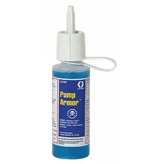 This 4 oz pump fluid is formulated for lubricating and protecting internal components of paint sprayer pumps. It is intended for use with GRACO 16H240, 16N657, and 16N673 series equipment to help extend pump life and reduce wear during operation.