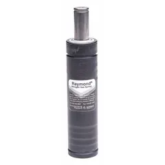 Gas spring delivering 9,935 lbf force with 150 mm extended length and M6 rod thread. Supplied without end fittings for custom integration. Suitable for counterbalancing, lifting, or damping in industrial machinery such as presses, die sets, and automation equipment.
